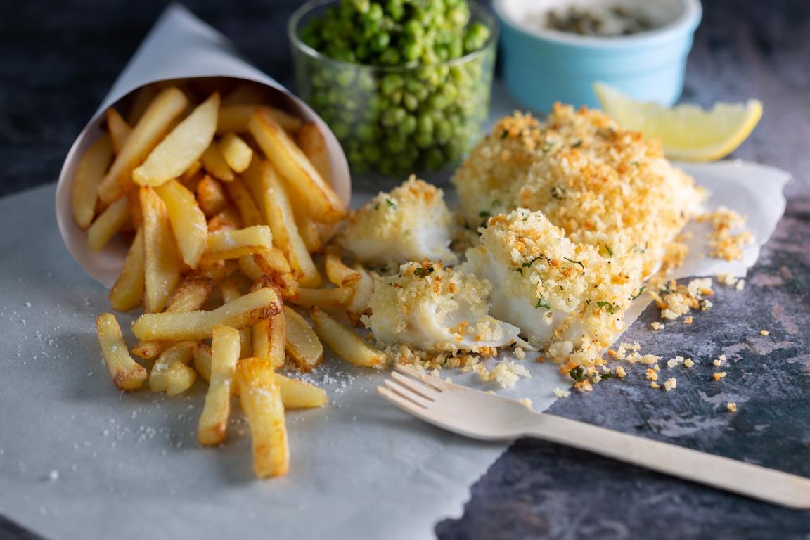 Healthy Fish And Cornish New Potato Chips Recipe 